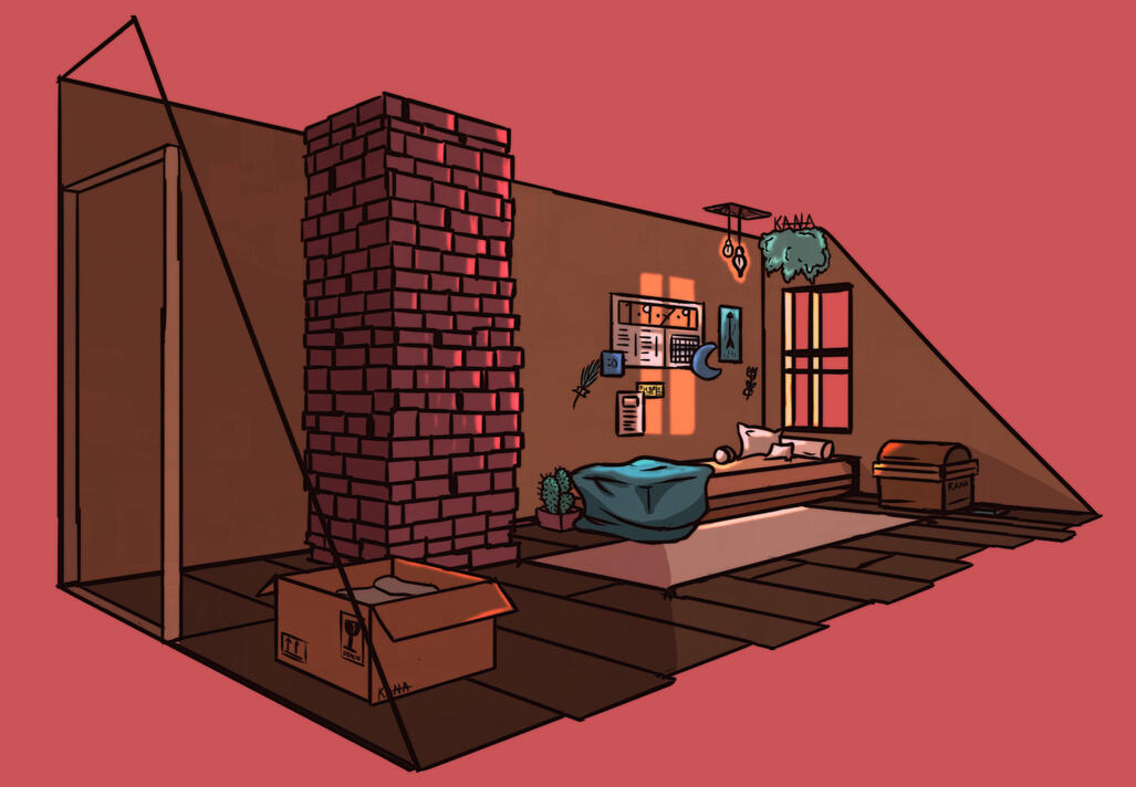 Concept Art for a bedroom