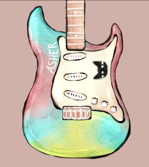 Concept art for a Electric Guitar